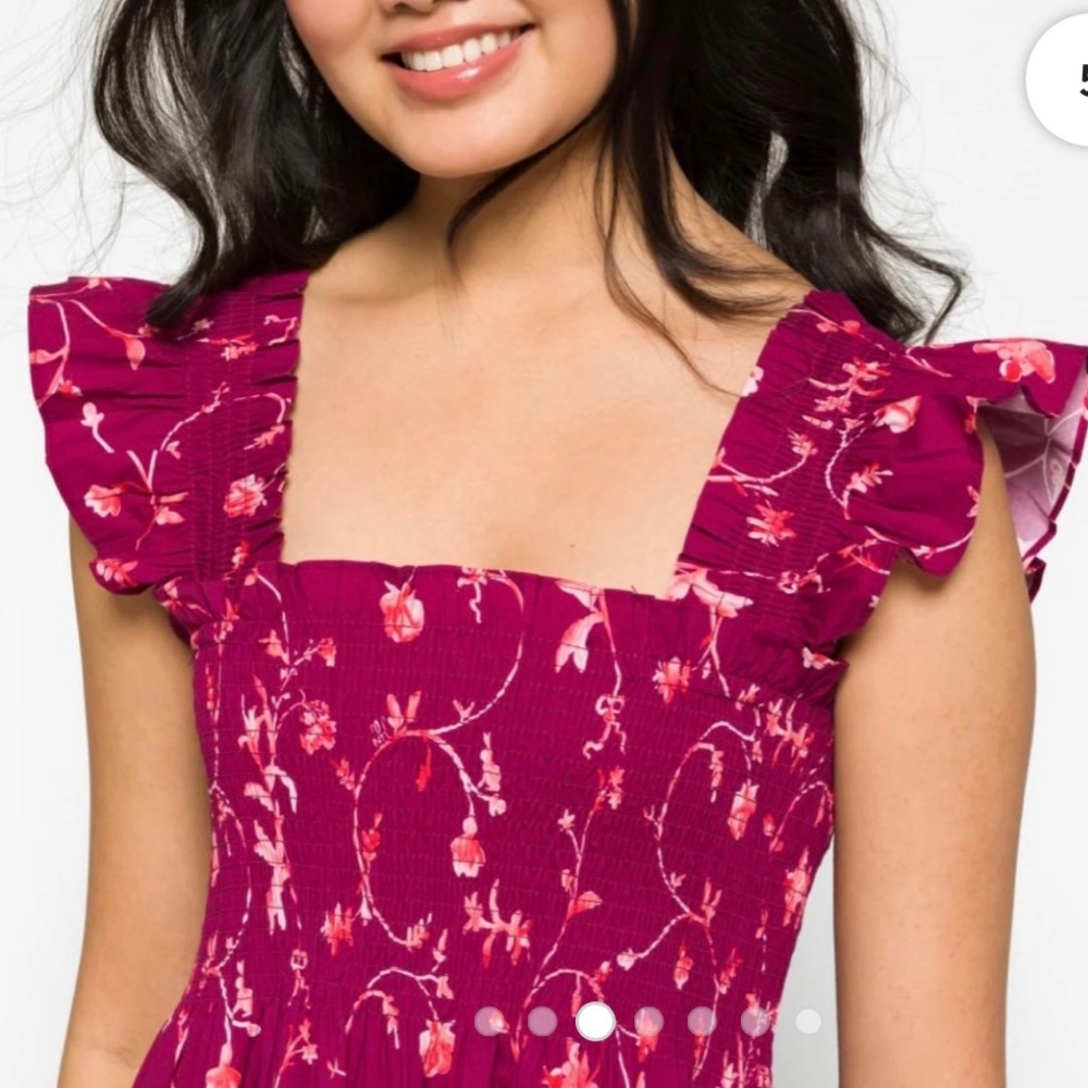 Hill House Home Ellie Nap Dress - Burgundy Botanical - Small